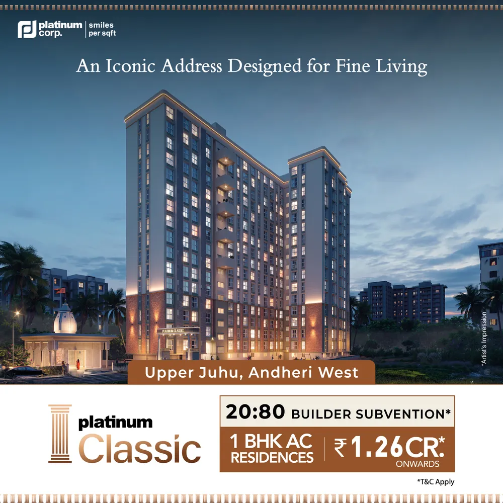 1, 2 & 3 BHK sea view homes in Versova