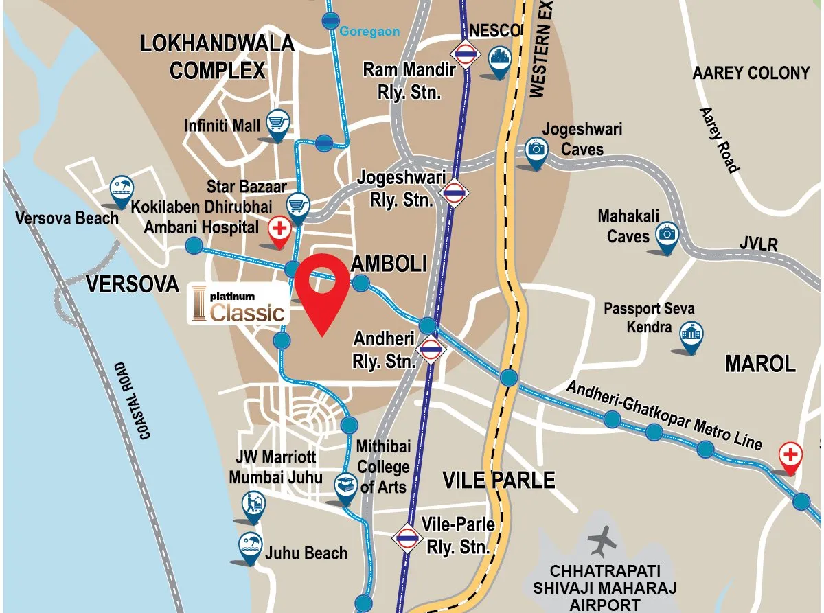 1, 2 & 3 BHK sea view homes in Versova